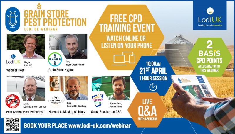 LODI UK ANNOUNCE GRAIN STORE PEST PROTECTION TRAINING WEBINAR