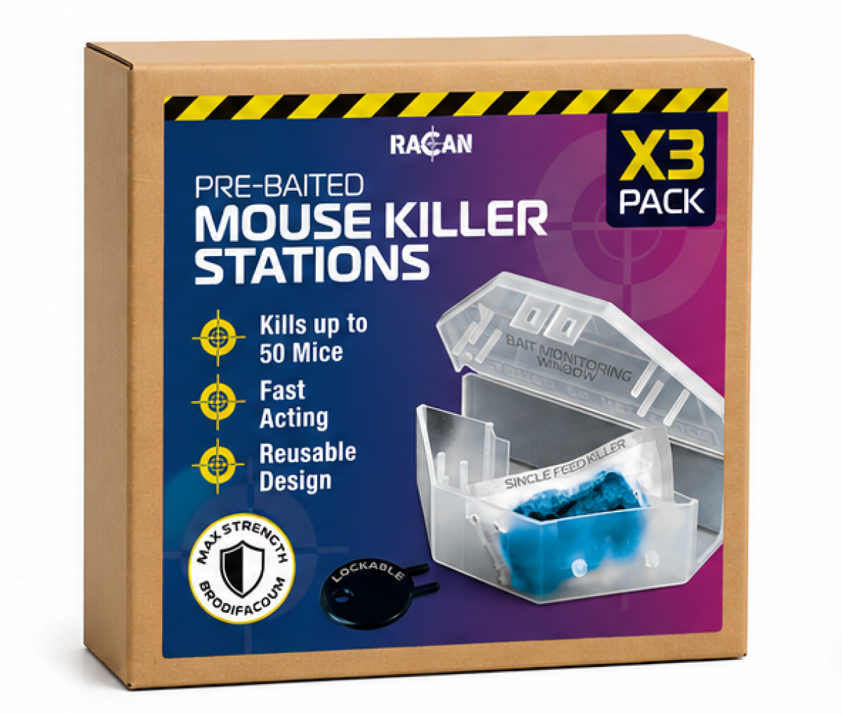 Racan Pre-Baited Mouse Killer Stations Multipack