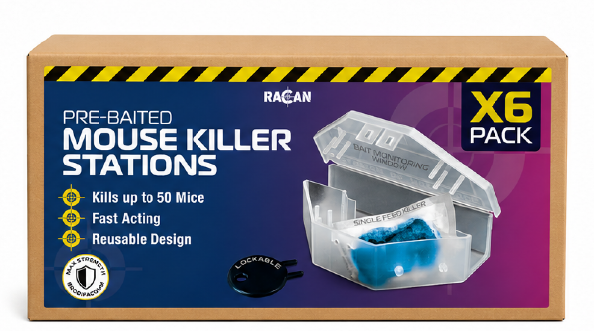Racan Pre-Baited Mouse Killer Stations Multipack